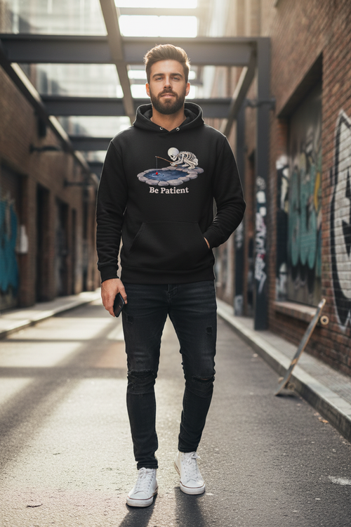 Be Patient Black Hoodie - Male