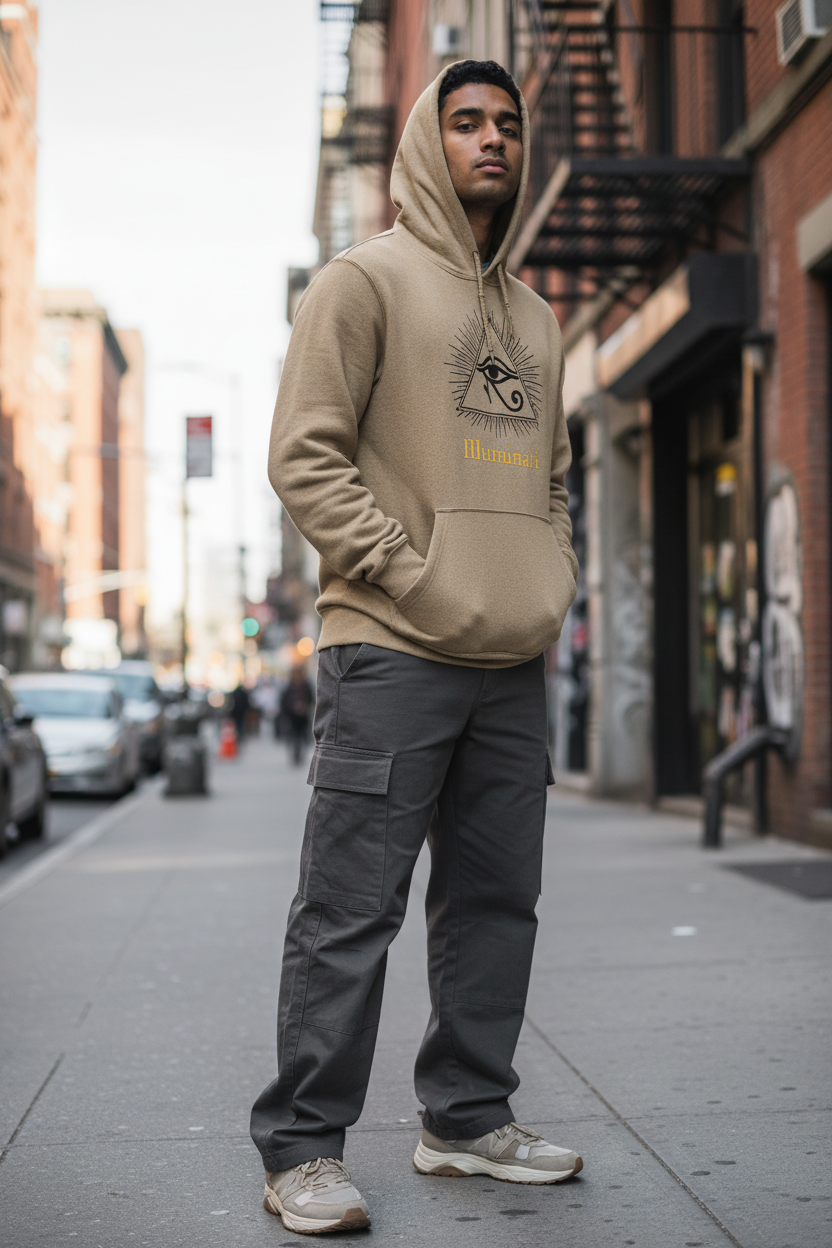 Beige Hoodie Lifestyle